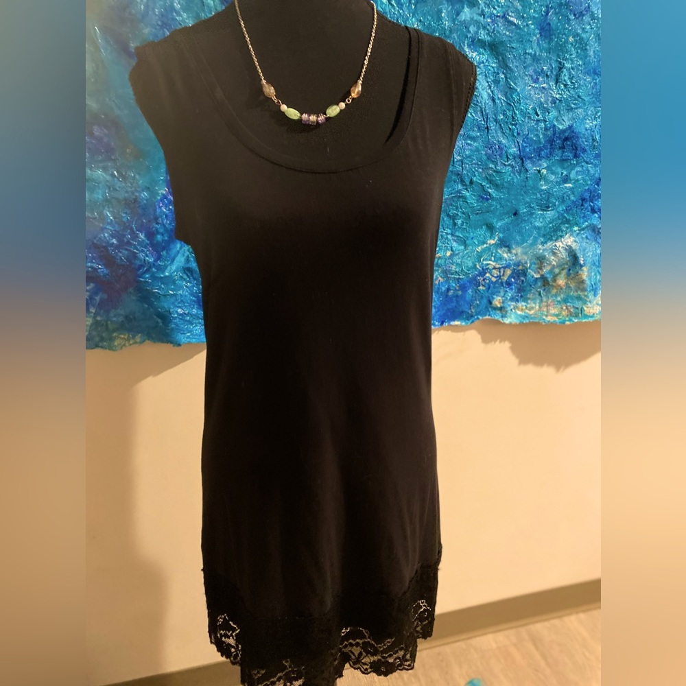 Black lace tunic